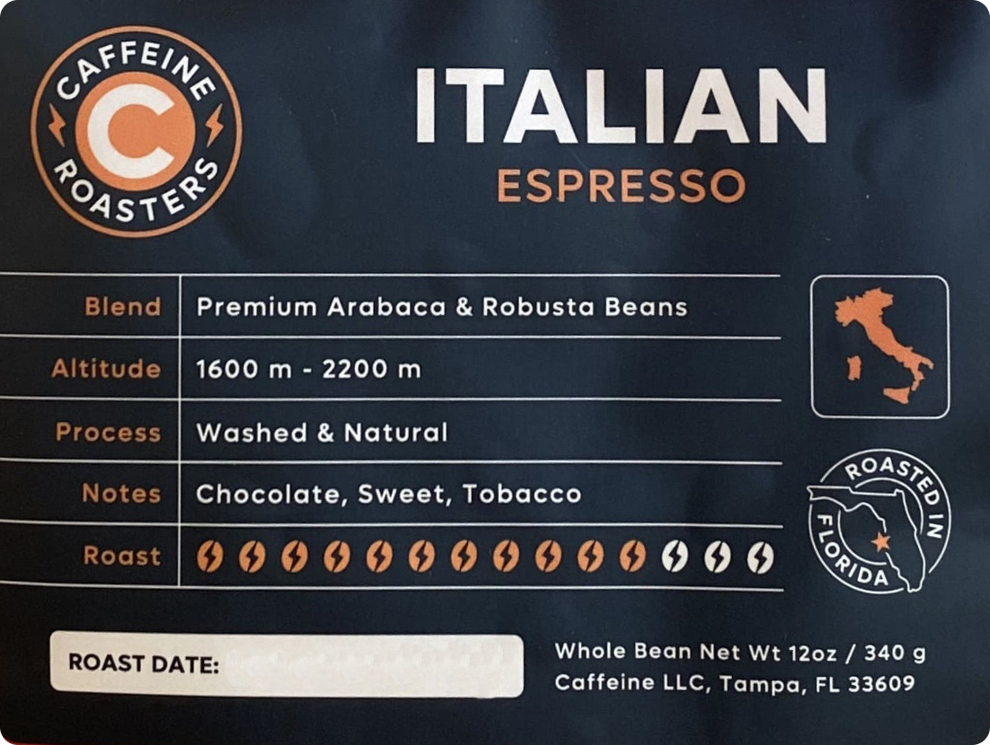 Italian Blend, Medium Dark Roast Coffee