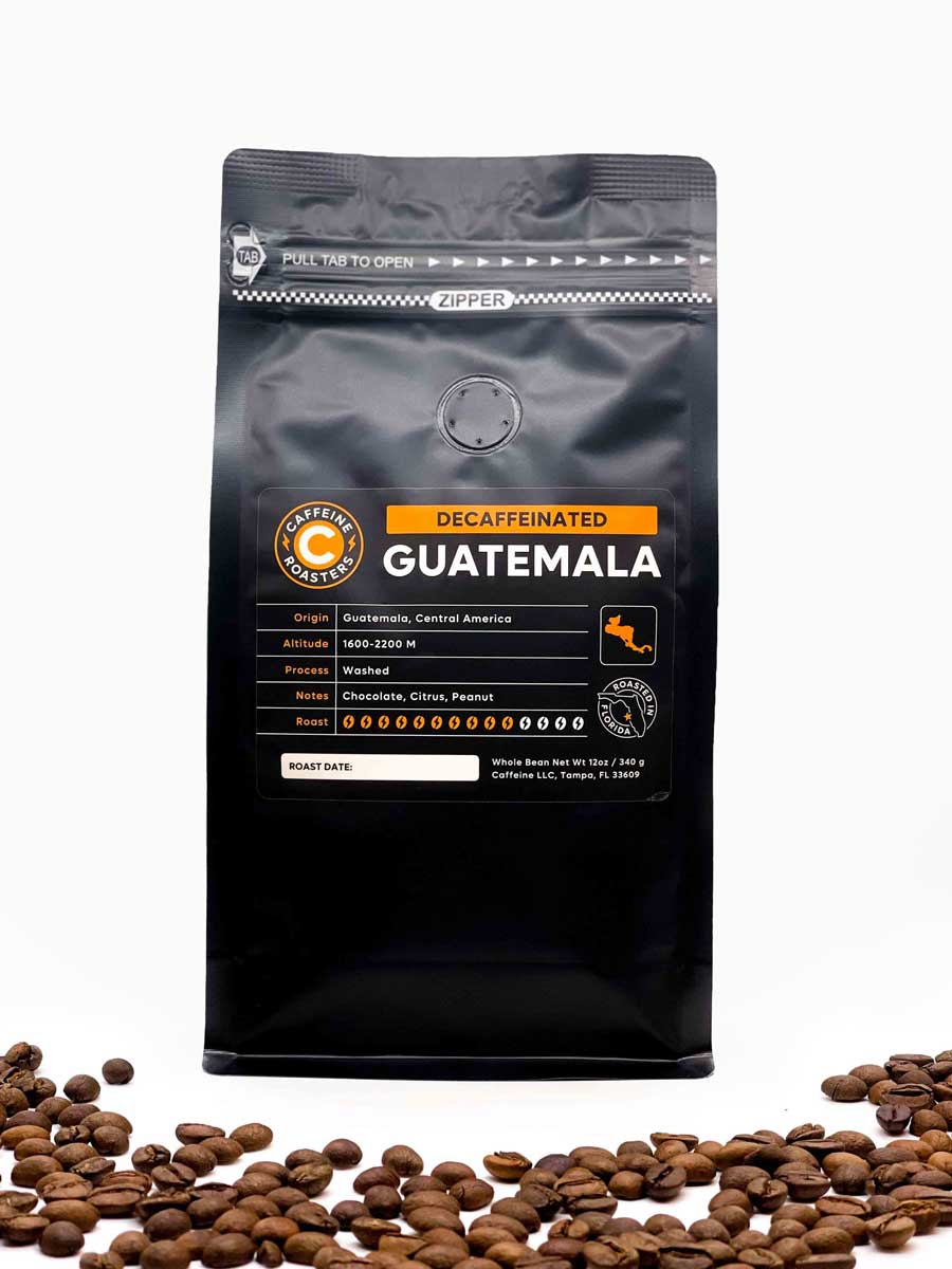 Decaf Guatamela, Medium Dark Roast Coffee