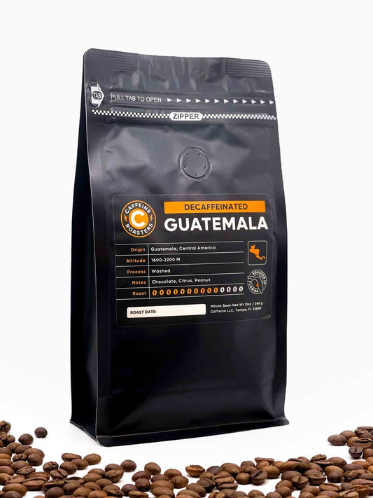 Decaf Guatamela, Medium Dark Roast Coffee